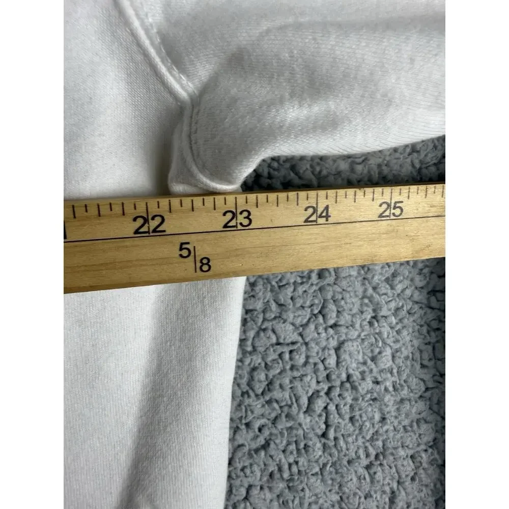 The North Face Hoodie Mens Large White Pullover Rainbow Graphic Sweatshirt